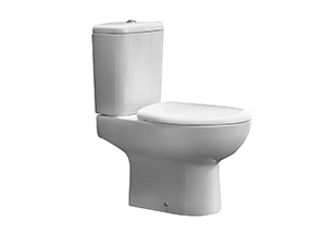 Clarendon WC close coupled bowl S-trap